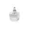 Decorative Ribbed Glass Storage Jar with Lid for Vanity and Kitchen Use